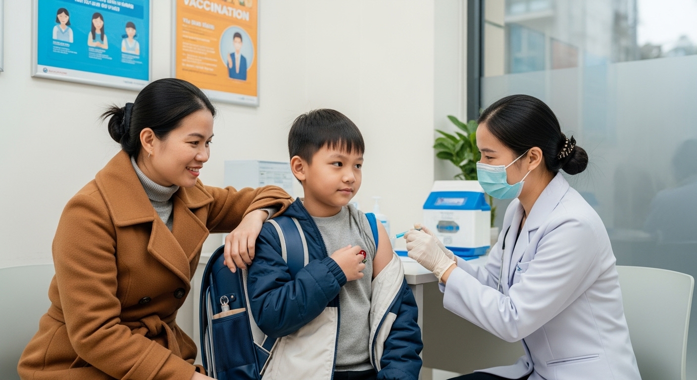 Bảo vệ sức khỏe khi con nhập học đầu năm: Tiêm chủng và các bệnh mùa đông
