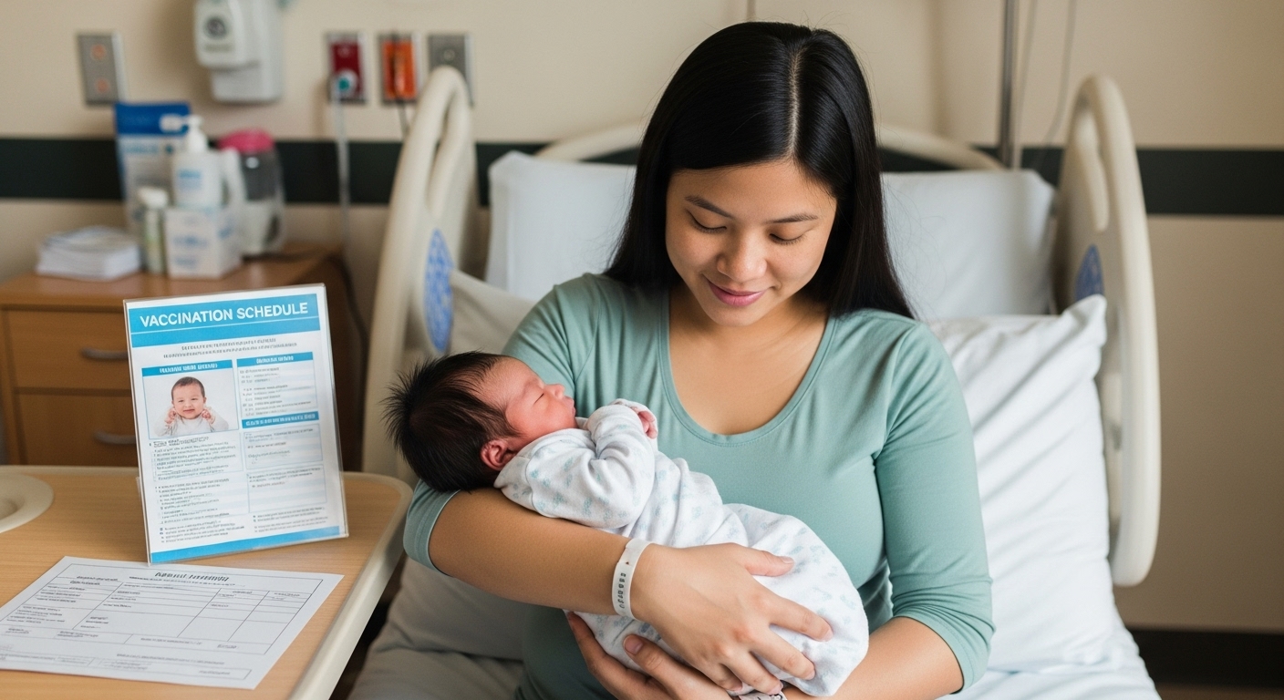 Nuôi con sơ sinh ở Mỹ: Lịch tiêm chủng và lưu ý sức khỏe khi ra viện