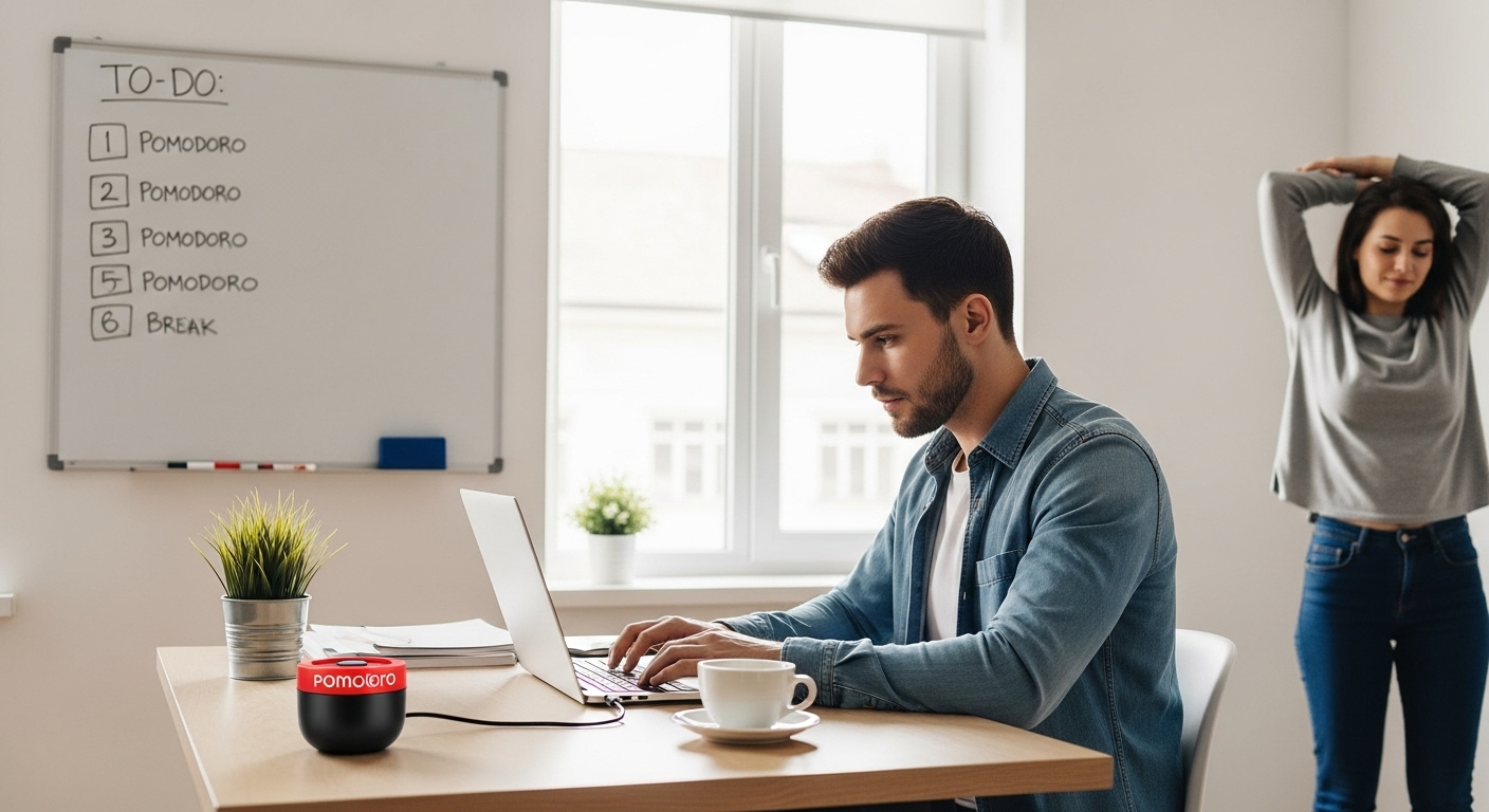 Phương pháp Pomodoro kết hợp nghỉ ngắn giúp tăng năng suất và giảm stress