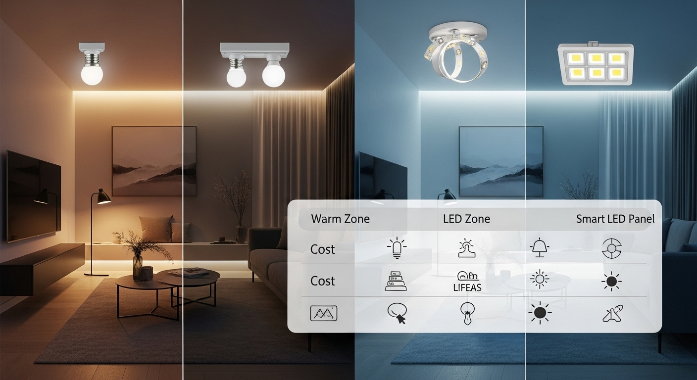 So sánh chi phí và lợi ích của các loại đèn LED phổ biến cho nhà ở